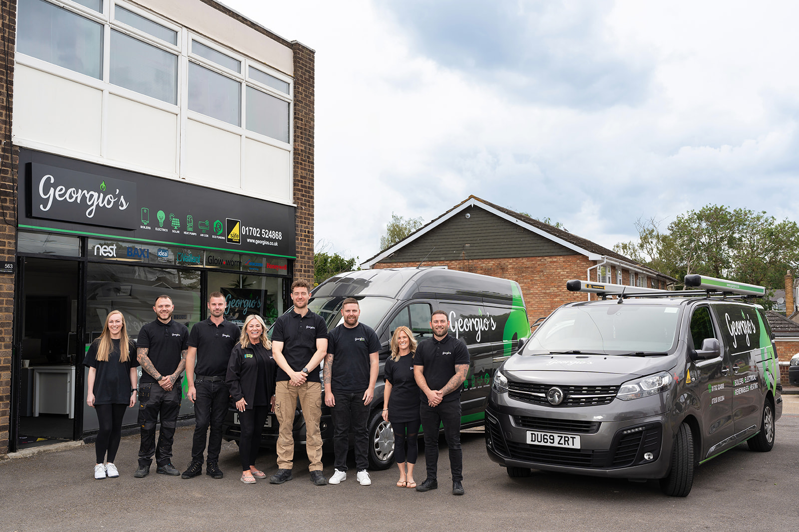 The Georgio's team outside our Eastwood, Leigh-on-Sea office